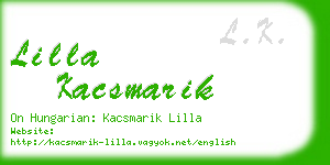 lilla kacsmarik business card